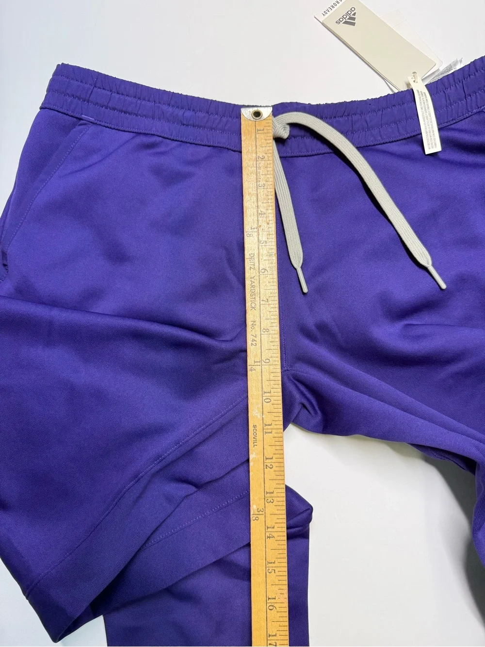 adidas Team Tap Pants SWEATPANTS Women M Ankle Zip Purple Retail $60 NWT